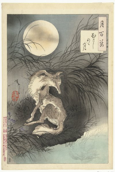Mond über der Musashi-Ebene von Tsukioka Yoshitoshi