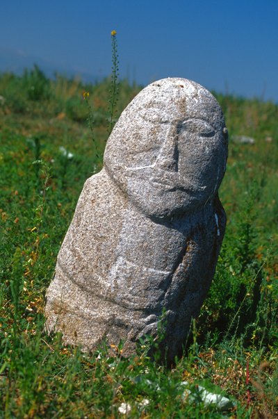 Ein Grabstein des westlichen Türk-Khanats, 6.-10. Jahrhundert von Turkic School