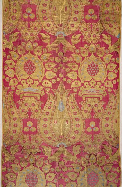 Osmanisches Stoffdesign (gewebte Seide mit Goldfaden) von Turkish School