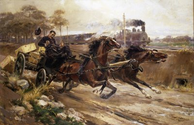 Durchgehende Pferde von Ulpiano Checa y Sanz