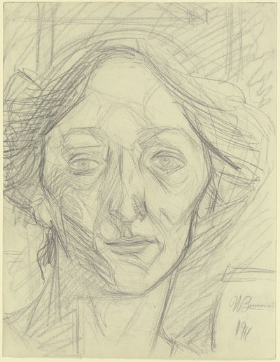 Frauenkopf von Umberto Boccioni
