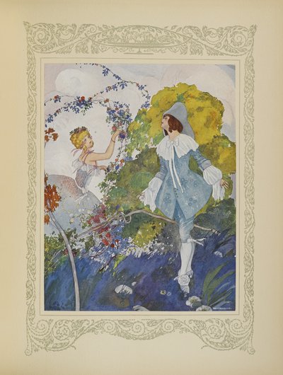 Er sah ein Mädchen, das so schön war, dass er beschloss, sie zu heiraten, Illustration aus 