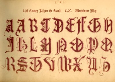 14. Jahrhundert. Richard der Zweite. 1400. Westminster Abbey, 1862 von Unbekannt
