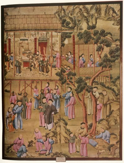 Chinesische Tapete aus dem 18. Jahrhundert im Stil der Qing-Dynastie, 1934 von Unbekannt