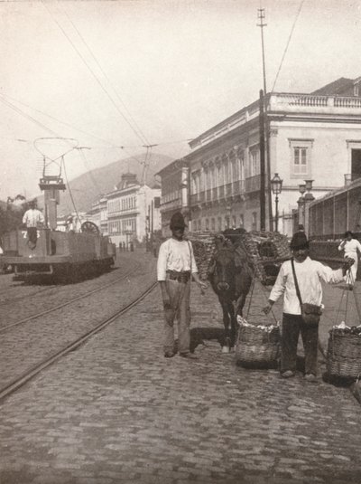 Straßenszene in Botafogo, Rio, 1914 von Unbekannt