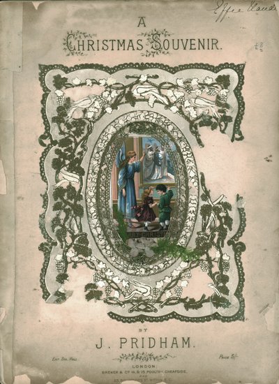 Ein Weihnachtssouvenir, Titelseite der Noten, ca. 1860er Jahre von Unbekannt