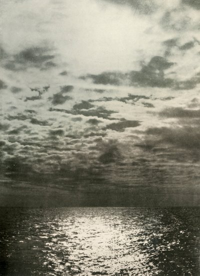 Ein Wolkeneffekt, bevor das Meer zufror, ca. 1908, 1909 von Unbekannt