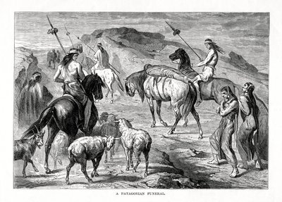 Ein patagonisches Begräbnis, 1877 von Unbekannt