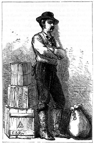 Ein Wells Fargo Bote von ihrem Express-Lieferservice über die Landenge von Panama, 1875 von Unbekannt