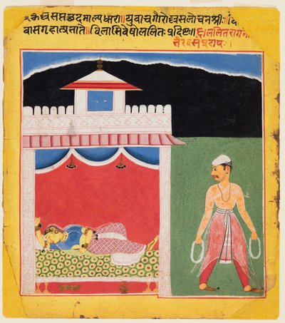Eine Seite aus einer Ragamala-Serie: Lalita Ragini, ca. 1600 von Unbekannt