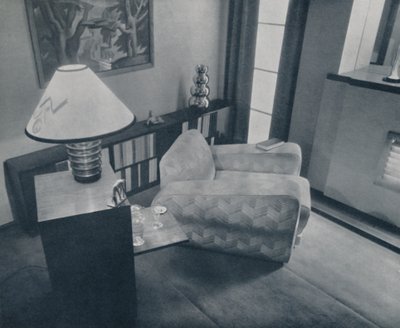 Ein kleines Zimmer, entworfen und eingerichtet von Michael Dawn, Bedford, England, 1935 von Unbekannt