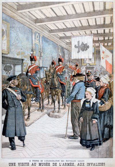 Ein Besuch im Armeemuseum durch die Kriegsveteranen, 1903 von Unbekannt