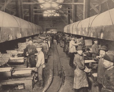 Eine Werkstatt der Putilov-Fabrik, um 1914 von Unbekannt