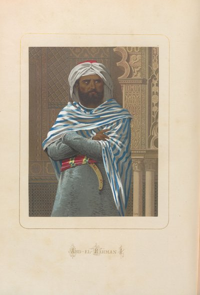 Abd al-Rahman I. Aus: Hombres y mujeres celebres de todos los tiempos von Juan Landa, 1875-1877 von Unbekannt