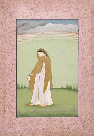 Abhisarika Nayika, eine Heldin, die sich nach ihrem Liebhaber sehnt, ca. 1790-1800 von Unbekannt