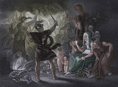 Akt IV Szene i aus Macbeth, 19. Jahrhundert von Unbekannt