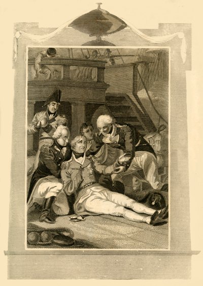 Admiral Lord Nelson tödlich verwundet auf der Victory in der Schlacht von Trafalgar, 1805, 1816 von Unbekannt