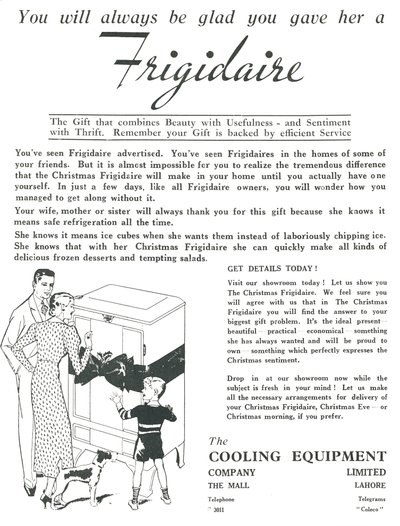 Werbung für Frigidaire-Kühlschränke, 1936 von Unbekannt