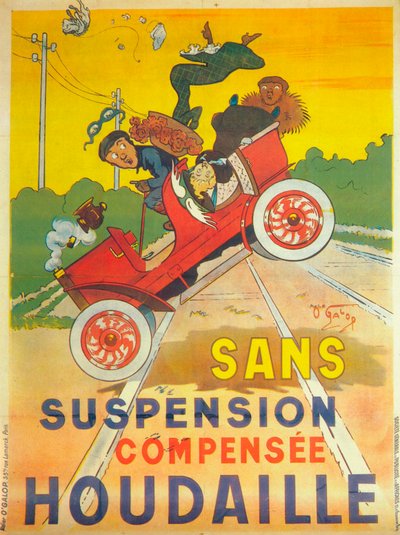 Werbung für Houdaille-Autoaufhängung, ca. 1900 von Unbekannt