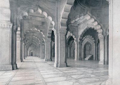Agra. Innenraum der Moti Musjid. Perlenmoschee, ca. 1910 von Unbekannt