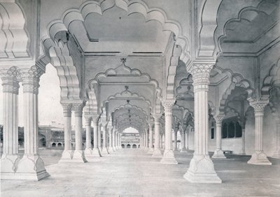 Agra. Der Dewan-i-am oder Halle der öffentlichen Audienzen, ca. 1910 von Unbekannt