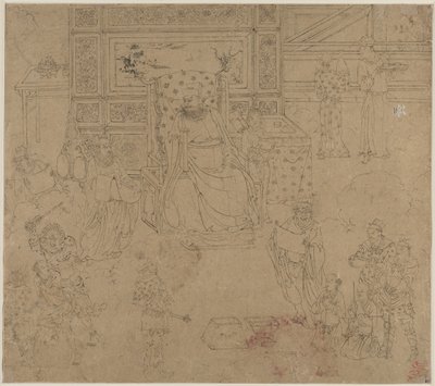 Album von daoistischen und buddhistischen Themen: Könige der Hölle: Blatt 34 von Unbekannt