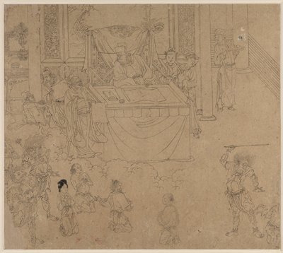 Album mit daoistischen und buddhistischen Themen: Könige der Hölle: Blatt 35, 1200er von Unbekannt