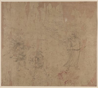Album mit daoistischen und buddhistischen Themen: Prozession daoistischer Gottheiten: Blatt 18 von Unbekannt