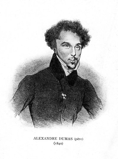 Alexandre Dumas der Ältere, französischer Schriftsteller und Dramatiker, 1840 von Unbekannt