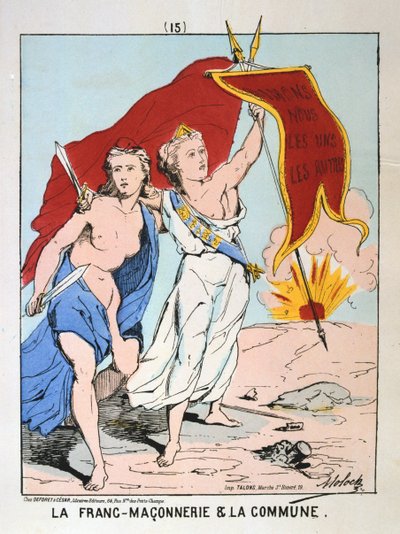 Allegorie der Freimaurerei und der Kommune, Pariser Kommune, 1871 von Unbekannt