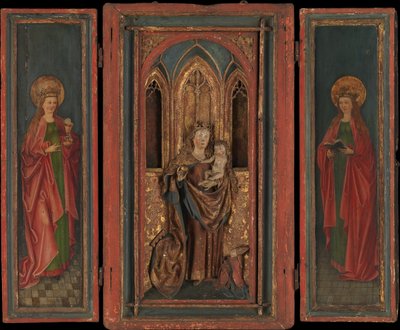Altarschrein mit Madonna und Kind mit Stifter von Unbekannt