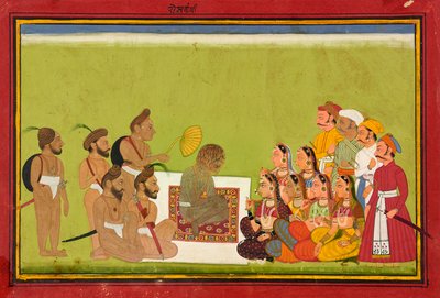 Eine Audienz bei Rom Rishi, ca. 1700-1725 von Unbekannt