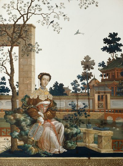 Eine orientalische Schönheit, Chinesisch, ca. 1760 von Unbekannt