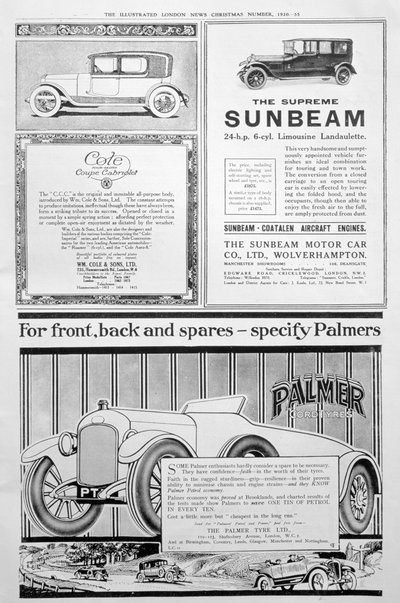 Eine Werbeseite in den Illustrated London News, Weihnachten, 1920 von Unbekannt