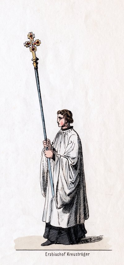 Kreuzträger des Erzbischofs, Kostümentwurf für Shakespeares Stück 