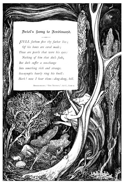 Ariels Lied an Ferdinand, 1895 von Unbekannt