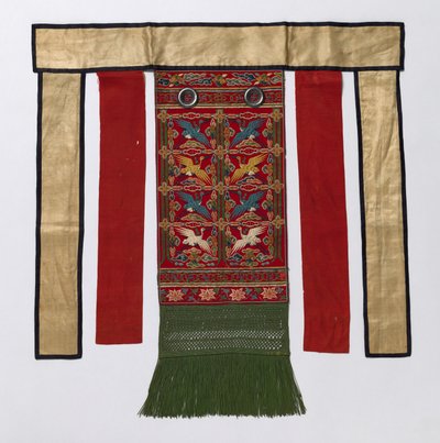 Rückenschürze für das königliche Zeremonialgewand, späte 1800er-frühe 1900er von Unbekannt