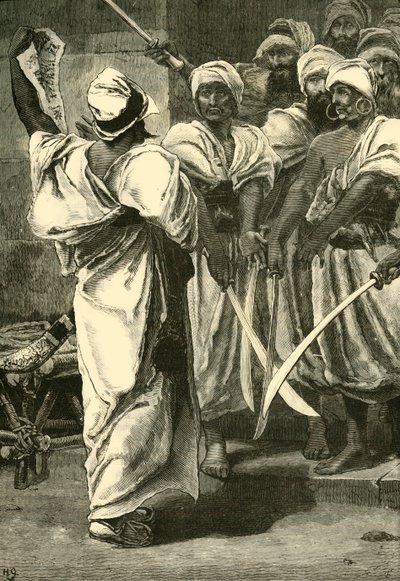 Bagaeus überbringt seine Botschaften an die persische Wache, 1890 von Unbekannt