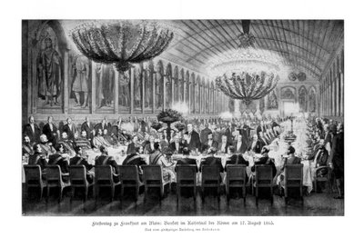 Bankett in der Kaisersaal, Römer, Frankfurt, 17. August 1863, 1900 von Unbekannt
