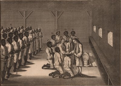 Taufe von schwarzen Sklaven, 1757 von Unbekannt