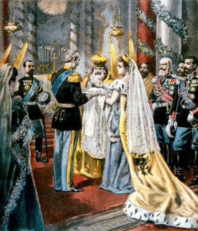 Taufe der Großherzogin Tatiana, Tochter von Nikolaus II. von Russland, 1897 von Unbekannt