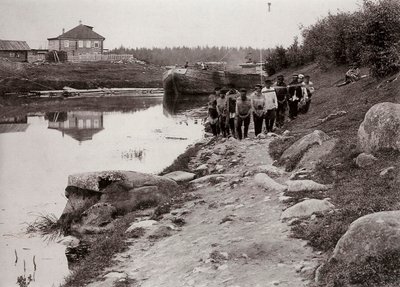 Treidler an der Wolga, Russland, ca. 1895 von Unbekannt