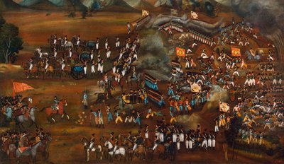 Schlacht zwischen Persern und Russen bei Sultanabad, 13. Februar 1812, um 1815 von Unbekannt