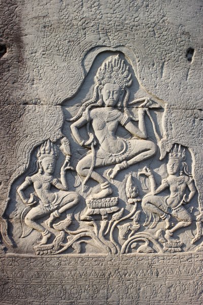 Bayon, Himmlische Tänzer in eine Säule geschnitzt, Siem Reap, Kambodscha von Unbekannt