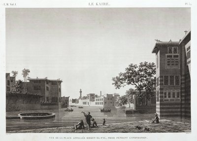 Birket-al-Fyl, Kairo, Ägypten, während der Flut, ca. 1798 von Unbekannt
