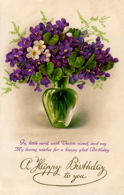 Geburtstagskarte, um 1900-1929 von Unbekannt