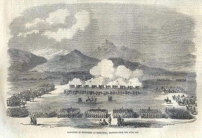 Blasen aus Kanonen in Britisch-Indien, 1857 von Unbekannt