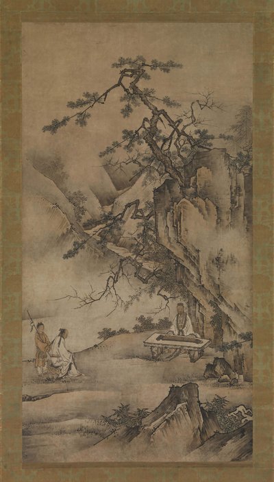 Bo Ya spielt die Qin, während Zhong Ziqi zuhört, 1530er von Unbekannt