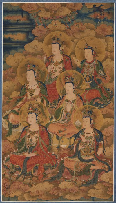 Bodhisattvas der zehn Stufen der Erleuchtung, die acht himmlischen Nagas und Yakshis von Unbekannt Unbekannt