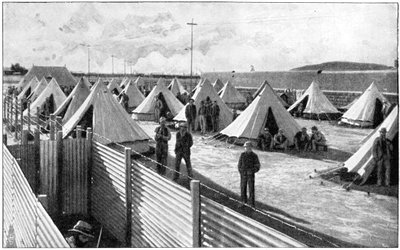 Buren-Gefangene in einem Lager in Bloemfontein, Zweiter Burenkrieg, 1899-1902 von Unbekannt